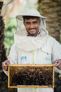 Portrait of Ammar Saeed - a WFP supported beekeeper from Tarim, Hadhramout in Yemen.