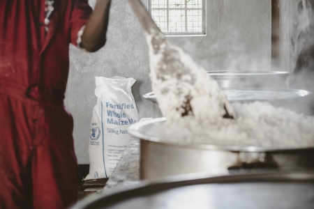 Chef prepares fortified Maize Flour
